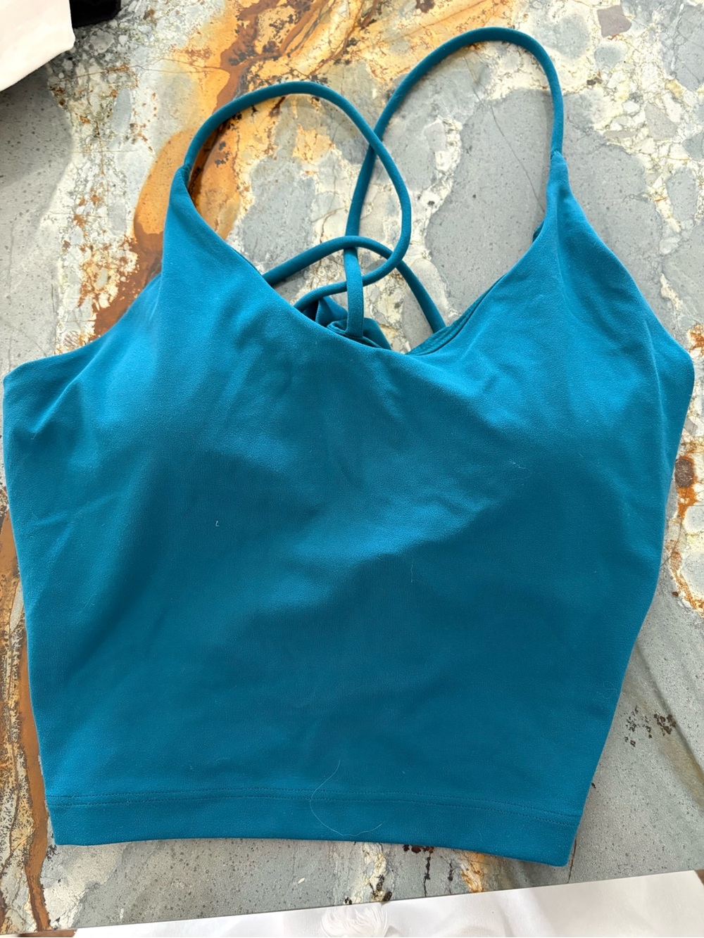 Athleta Teal Blue Strappy Tank Top, never worn